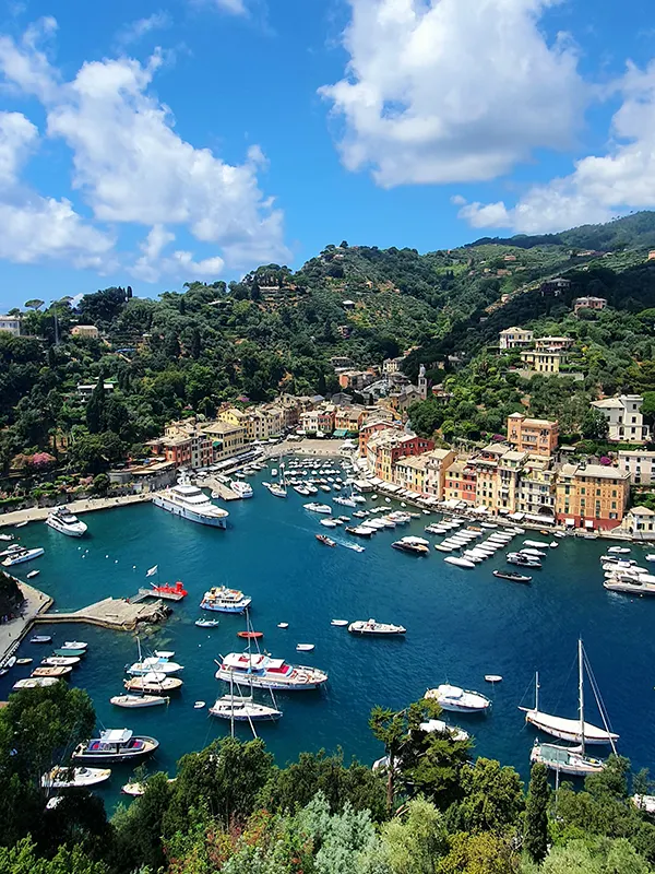 vista sulla baia di Portofino